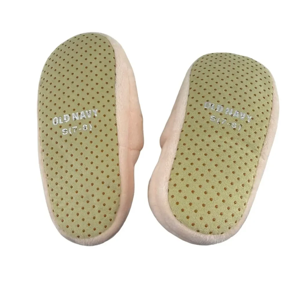 Old Navy Pink Piggie Critter Slippers Unisex Toddler Size Small 7-8